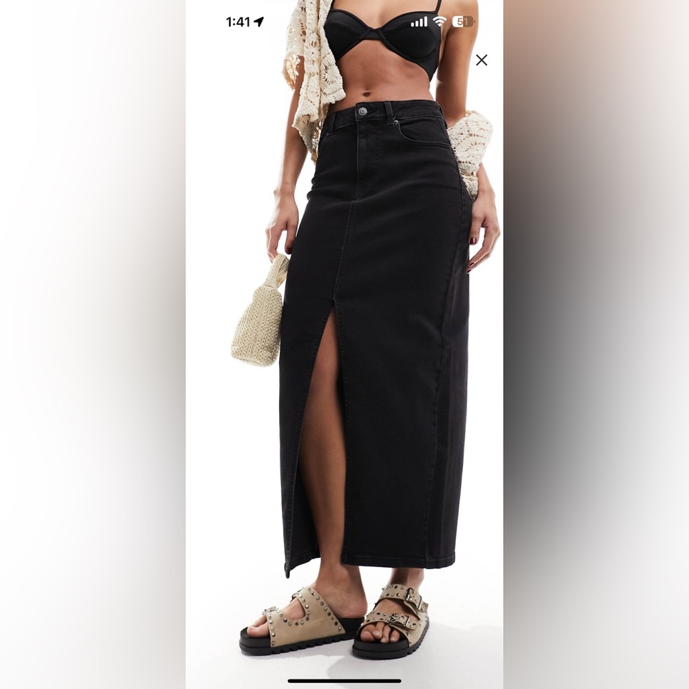 ASOS Denim Maxi Skirt